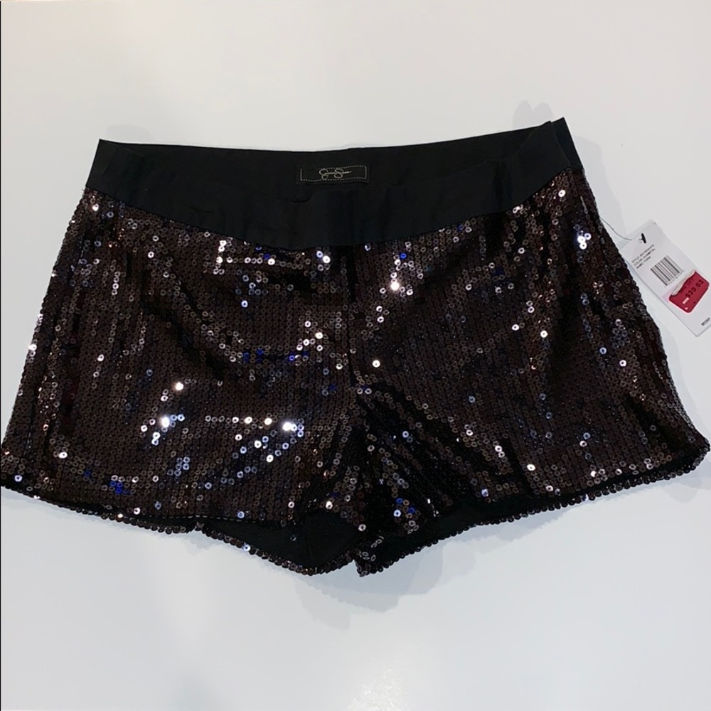 NEW Jessica Simpson black sequin shorts size 6